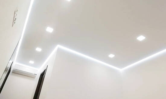 Эффект парящего потолка комната 7 кв.м. - Прихожая Эффект парящего потолка комната 7 кв.м. - Прихожая - Несвиж